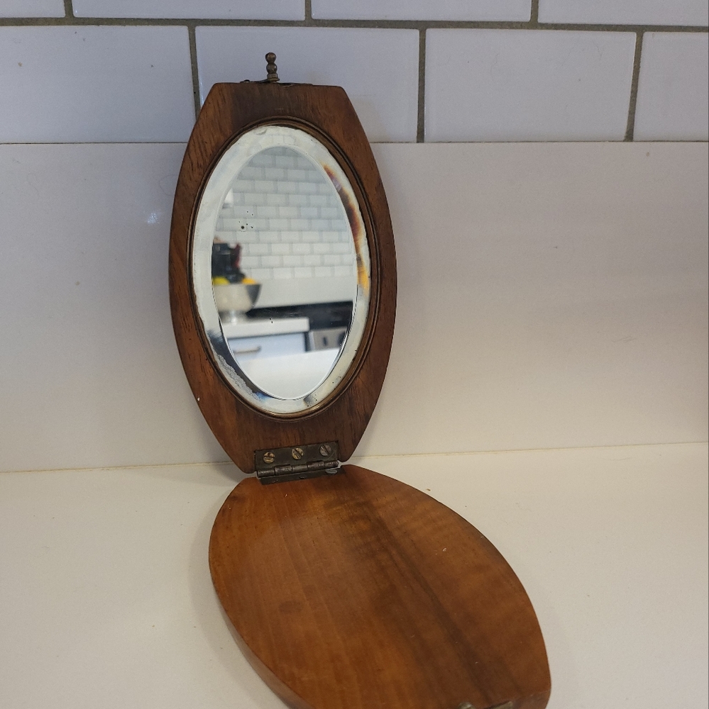Antique Travel Shaving Mirror